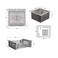 Комплект Lidz Handmade H5050 Мийка для кухні інтегрована Brushed у комплекті з дозатором + Lidz K01G Корзина для кухонної мийки Комплект Lidz Handmade H5050 Мийка для кухні інтегрована Brushed у комплекті з дозатором + Lidz K01G Корзина для кухонної мийки