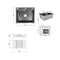 Комплект Lidz Handmade H6050B Мийка для кухні інтегрована BlackPVD у комплекті з дозатором + Lidz K01B Корзина для кухонної мийки Комплект Lidz Handmade H6050B Мийка для кухні інтегрована BlackPVD у комплекті з дозатором + Lidz K01B Корзина для кухонної мийки