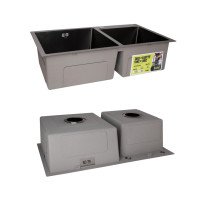 Комплект Lidz Handmade H7843 Мийка для кухні з двома чашами інтегрована BlackPVD у комплекті з дозатором + Lidz K01B Корзина для кухонної мийки Комплект Lidz Handmade H7843 Мийка для кухні з двома чашами інтегрована BlackPVD у комплекті з дозатором + Lidz K01B Корзина для кухонної мийки