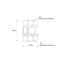 Зворотний клапан Thermo Alliance Standart з латунним штоком 1/2"ВВ посилений TAS246W15