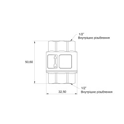 Зворотний клапан Thermo Alliance Standart з латунним штоком 1/2"ВВ посилений TAS246W15 Зворотний клапан Thermo Alliance Standart з латунним штоком 1/2"ВВ посилений TAS246W15