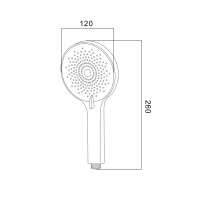Лійка для ручного душу Niagara 32 120 мм, Chrome округла LDNIA32CRM47554 Lidz 47554