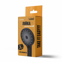 Лійка для ручного душу Lidz Niagara 32 120 мм округла LDNIA32BLM47555 Matt Black