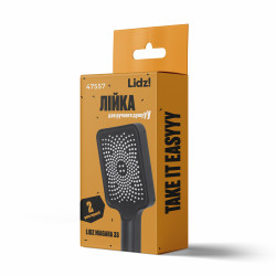 Лійка для ручного душу Lidz Niagara 33 145x95 мм прямокутна LDNIA33BLM47557 Black Matt