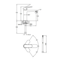 Змішувач для раковини Qtap Evia QTEVI2701CRM47576 Chrome Змішувач для раковини Qtap Evia QTEVI2701CRM47576 Chrome