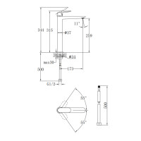Змішувач для раковини Qtap Evia високий QTEVI269CRM47577 Chrome