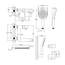 Змішувач для ванни Qtap Evia з поворотним виливом (з душовим гарнітуром) QTEVI260CRM47578 Chrome Змішувач для ванни Qtap Evia з поворотним виливом (з душовим гарнітуром) QTEVI260CRM47578 Chrome
