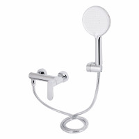 Змішувач для ванни Qtap Evia з поворотним виливом (з душовим гарнітуром) QTEVI260CRM47578 Chrome Змішувач для ванни Qtap Evia з поворотним виливом (з душовим гарнітуром) QTEVI260CRM47578 Chrome