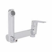 Змішувач для ванни Qtap Evia з поворотним виливом (з душовим гарнітуром) QTEVI260CRM47578 Chrome Змішувач для ванни Qtap Evia з поворотним виливом (з душовим гарнітуром) QTEVI260CRM47578 Chrome