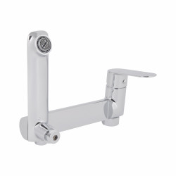 Змішувач для ванни Qtap Evia з поворотним виливом (з душовим гарнітуром) QTEVI260CRM47578 Chrome Змішувач для ванни Qtap Evia з поворотним виливом (з душовим гарнітуром) QTEVI260CRM47578 Chrome