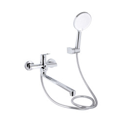 Змішувач для ванни Qtap Evia з довгим поворотним виливом (з душовим гарнітуром) QTEVI260CRM47579 Chrome Змішувач для ванни Qtap Evia з довгим поворотним виливом (з душовим гарнітуром) QTEVI260CRM47579 Chrome