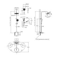 Душова система універсальна Qtap Evia на три споживача (з виливом) QTEVI111CRM47583 Chrome Душова система універсальна Qtap Evia на три споживача (з виливом) QTEVI111CRM47583 Chrome