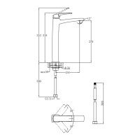 Змішувач для раковини Qtap Tern високий QTTER269CRM47585 Chrome Змішувач для раковини Qtap Tern високий QTTER269CRM47585 Chrome