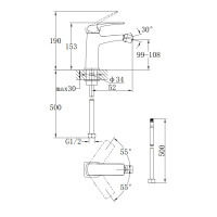 Змішувач для биде Qtap Tern QTTER255CRM47589 Chrome