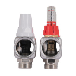 Колектор з витратомірами (нерж.) 1" х9 Icma № К073 Колектор з витратомірами (нерж.) 1" х9 Icma № К073