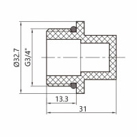 Заглушка PPR Thermo Alliance з різьбою 20х3/4" ЗР Заглушка PPR Thermo Alliance з різьбою 20х3/4" ЗР