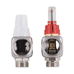 Колектор Icma № К073 з витратомірами (нерж.) 1" х 3/4" на 2 виходів Колектор Icma № К073 з витратомірами (нерж.) 1" х 3/4" на 2 виходів