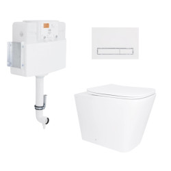 Готове рішення Qtap для ванної кімнати: Унітаз напольний Tern Ultra Quiet QT17223303AW + інсталяція QT0122490S+ клавіша QT0111M08V1384W