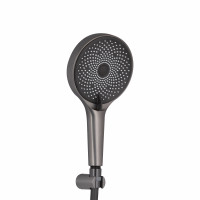 Змішувач для ванни Qtap Slavonice (з душовим гарнітуром) QTSLV259GMB48035 Gunmetal Black PVD