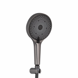 Змішувач для ванни Qtap Slavonice (з душовим гарнітуром) QTSLV259GMB48035 Gunmetal Black PVD