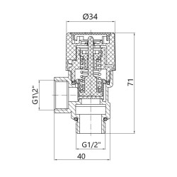 Запобіжний клапан Thermo Alliance Standart 1/2"ВЗ 6 бар TAS2446