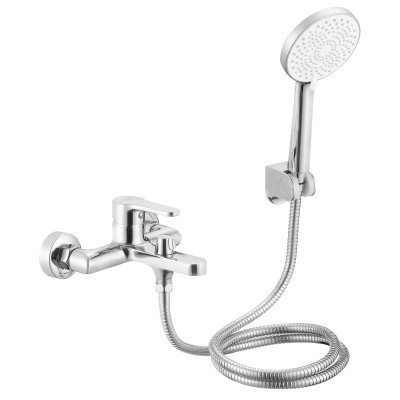 Змішувач латунний для ванни Lidz Astra 006 (з душовим гарнітуром) (k35) LDAST006CRM48087 Chrome