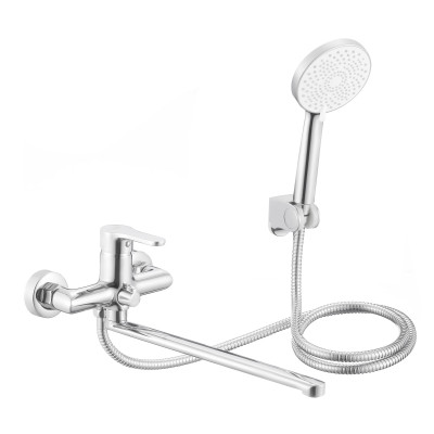 Змішувач латунний для ванни Lidz Astra 005 з поворотним виливом (з душовим гарнітуром) (k35) LDAST005CRM48088 Chrome Змішувач латунний для ванни Lidz Astra 005 з поворотним виливом (з душовим гарнітуром) (k35) LDAST005CRM48088 Chrome