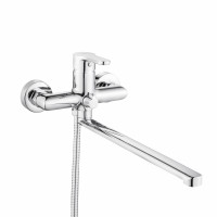 Змішувач латунний для ванни Lidz Astra 005 з поворотним виливом (з душовим гарнітуром) (k35) LDAST005CRM48088 Chrome Змішувач латунний для ванни Lidz Astra 005 з поворотним виливом (з душовим гарнітуром) (k35) LDAST005CRM48088 Chrome