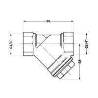 Фільтр косий Icma №50 грубої очистки 1 1/4"ВВ латунний 83050AG05 Фільтр косий Icma №50 грубої очистки 1 1/4"ВВ латунний 83050AG05