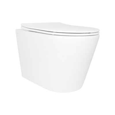 Унітаз підвісний Qtap Scorpio безободковий Ultra Quiet з сидінням Soft-close QT14332380ASW Унітаз підвісний Qtap Scorpio безободковий Ultra Quiet з сидінням Soft-close QT14332380ASW