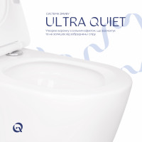 Унітаз підвісний Qtap Scorpio безободковий Ultra Quiet з сидінням Soft-close QT14332380ASW