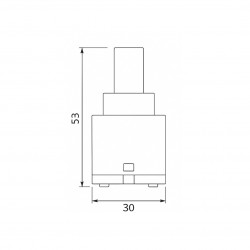 Картридж для змішувача Qtap Spojeni 30 мм QTSPO3048154 Картридж для змішувача Qtap Spojeni 30 мм QTSPO3048154
