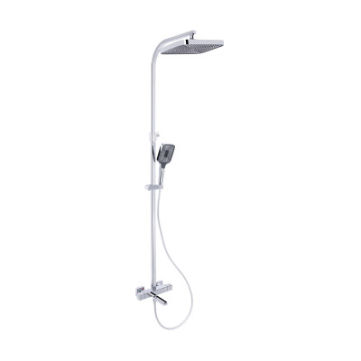 Душова система універсальна Qtap Sloup термостатична на три споживача (з виливом) QTSLO51103OC48217 Chrome