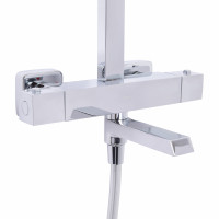 Душова система універсальна Qtap Sloup термостатична на три споживача (з виливом) QTSLO51103OC48217 Chrome