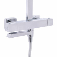 Душова система універсальна Qtap Sloup термостатична на три споживача (з виливом) QTSLO51103OC48217 Chrome