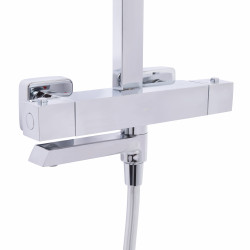 Душова система універсальна Qtap Sloup термостатична на три споживача (з виливом) QTSLO51103OC48217 Chrome