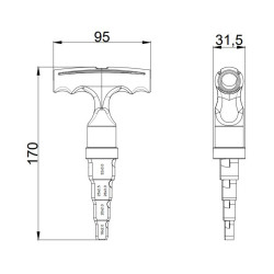 Калібратор з тріскачкою Thermo Alliance для м/п труб d16-32 STD-404 Калібратор з тріскачкою Thermo Alliance для м/п труб d16-32 STD-404
