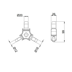 Універсальний калібратор фаскознімач Thermo Alliance для труб d16-25 STD-408