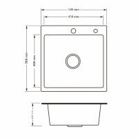 Lidz Handmade H5050H Мийка для кухні інтегрована Decor Honeycomb 2,5/0,5 мм LDH5050DEC48365