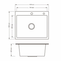 Lidz Handmade H6050H Мийка для кухні інтегрована Decor Honeycomb 2,5/0,5 мм LDH6050DEC48370 Lidz Handmade H6050H Мийка для кухні інтегрована Decor Honeycomb 2,5/0,5 мм LDH6050DEC48370