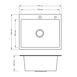 Lidz Handmade H6050HB Мийка для кухні інтегрована Decor Black PVD Honeycomb 2,5/0,5 мм LDH6050BDECPVD48371