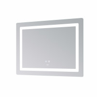 Дзеркало Lidz Kubis (KU2) 800х600 з LED-підсвічуванням Touch, з антизапотіванням, з димером, рег. яскравості LD78LF9048060