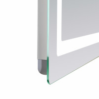 Дзеркало Lidz Kubis (KU2) 800х600 з LED-підсвічуванням Touch, з антизапотіванням, з димером, рег. яскравості LD78LF9048060