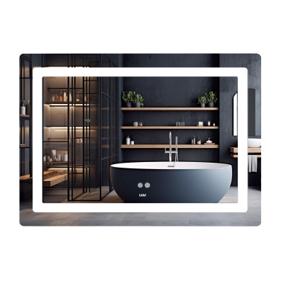 Дзеркало Lidz Kubis (KU2) 1000х800 з LED-підсвічуванням Touch, з антизапотіванням, з димером, рег. яскравості LD78LF6141008048450 Дзеркало Lidz Kubis (KU2) 1000х800 з LED-підсвічуванням Touch, з антизапотіванням, з димером, рег. яскравості LD78LF6141008048450