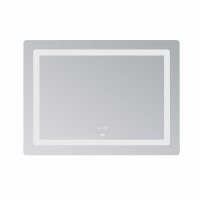 Дзеркало Lidz Kubis (KU2) 900х700 з LED-підсвічуванням Touch, з антизапотіванням, з димером, рег. яскравості LD78LF90448452