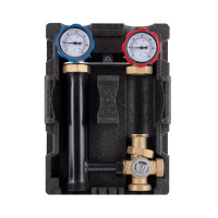 Насосна група Icma №R004 з ручним регулюванням та термостатичним змішувачем праве підключення 1 1/2"x1" 93R004AFD5505SC