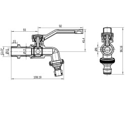 Кран кульовий для поливу Thermo Alliance Forte 1/2"З незамерзаючий TAF141W15 Кран кульовий для поливу Thermo Alliance Forte 1/2"З незамерзаючий TAF141W15