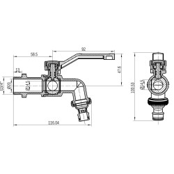 Кран кульовий для поливу Thermo Alliance Forte 3/4"З незамерзаючий TAF141W20