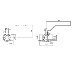 Кран кульовий триходовий 1/2" SD