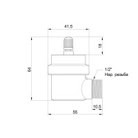 Клапан стравлення повітря 1/2 кутовий Icma №719